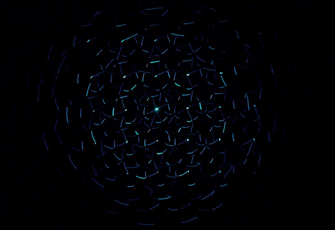 light decorations in dark area