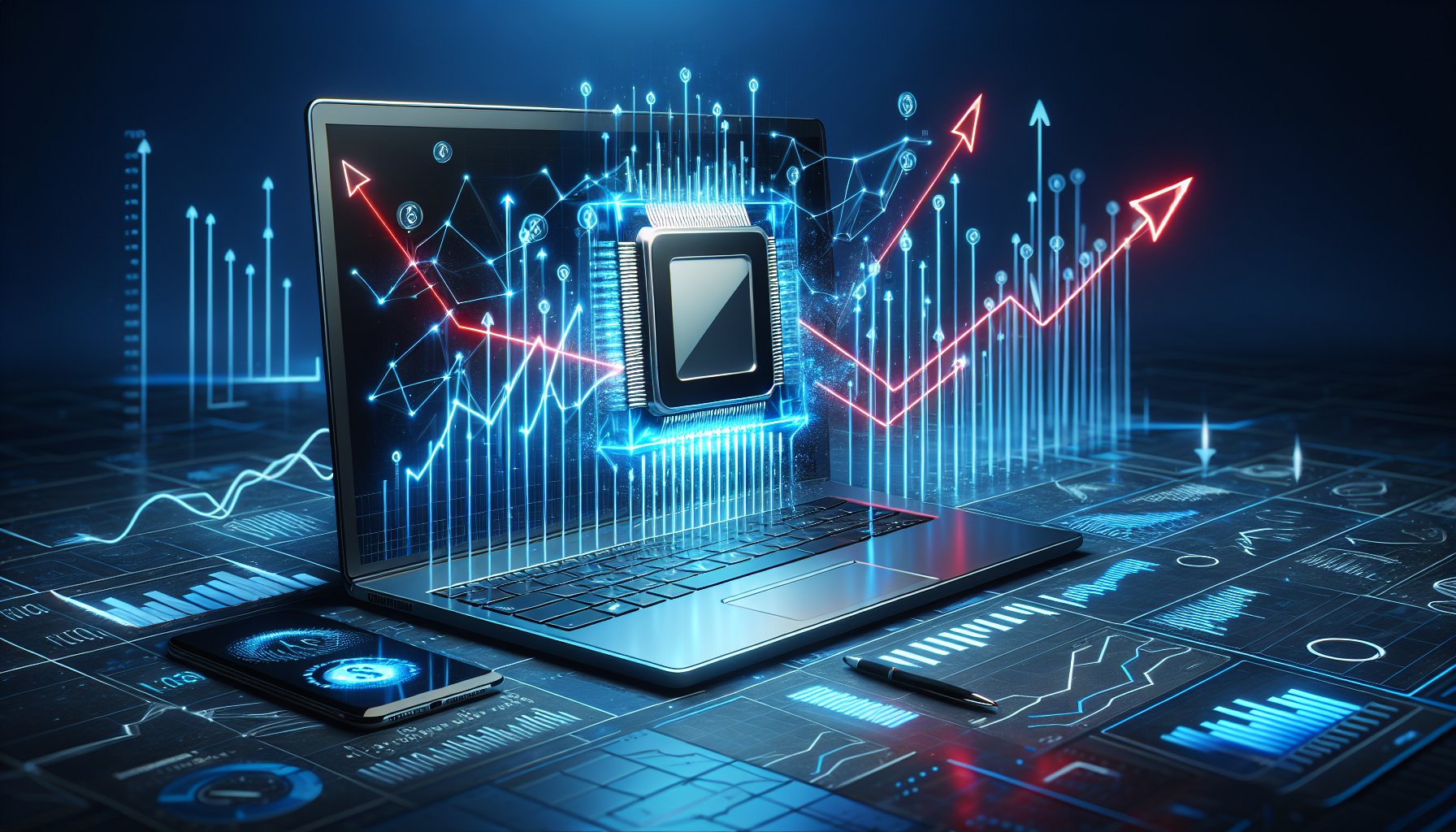 Copilot+ PC - MSFT shipment decline forecast and AI investment analysis illustration