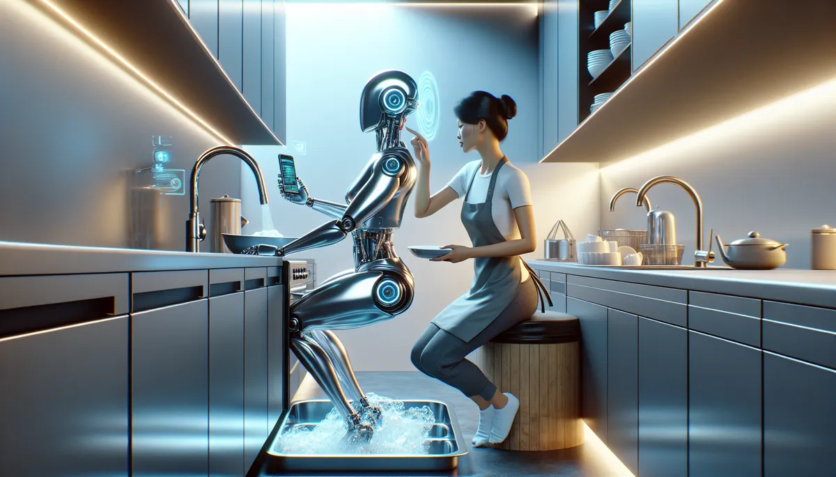 Humanoid robots funded by $6B in venture capital learn domestic tasks through dish and laundry footage that DoorDash couriers are paid to capture.