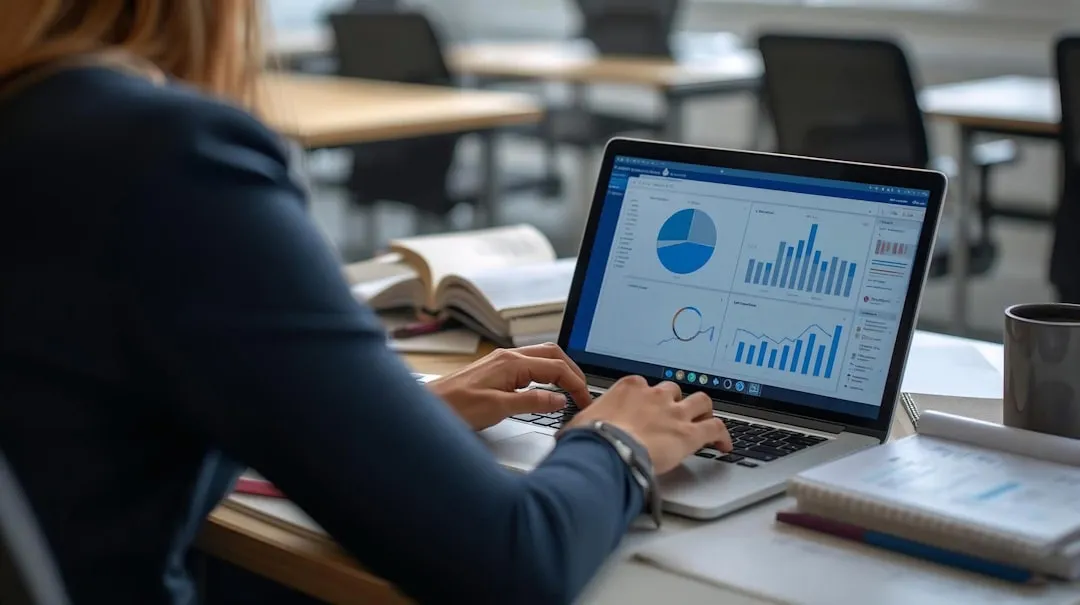Financial data analytics dashboard and charts