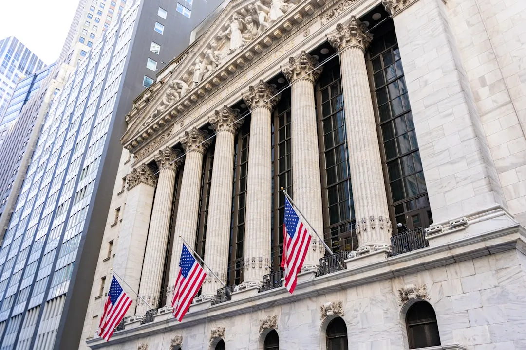 New york stock exchange building with american flags — HYPE ETF NYSE Arca 상장